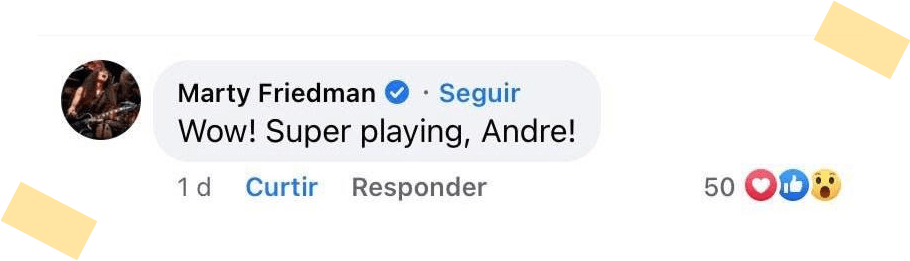 Comentário de Marty Friedman sobre a performance de Andre Nieri